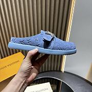 LV Easy blue sandals slides 02 - 3