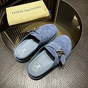 LV Easy blue sandals slides 02 - 2