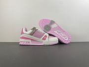 Louis Vuitton LV trainer pink and white - 6