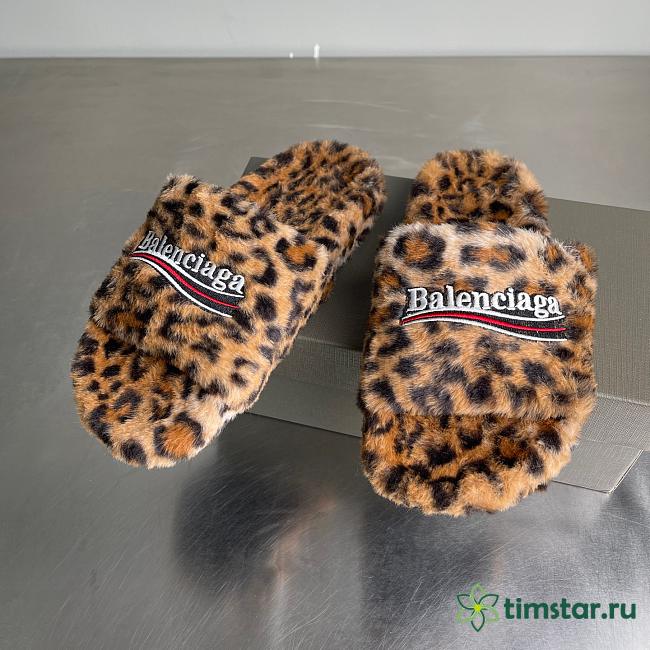 Balenciaga slides Leopard print - 1