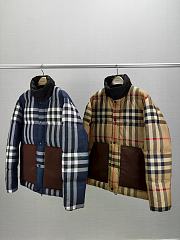 burberry Classic check contrast color large pocket down jacket - 2