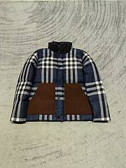 burberry Classic check contrast color large pocket down jacket - 3
