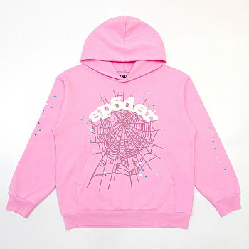 Sp5der Hoodie and Pants a Set pink