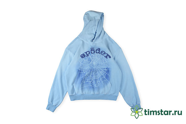 Sp5der Hoodie and Pants a Set light blue - 1