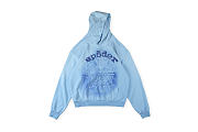Sp5der Hoodie and Pants a Set light blue - 1