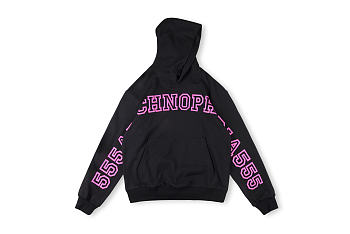 Sp5der Hoodie and Pants a Set black pink