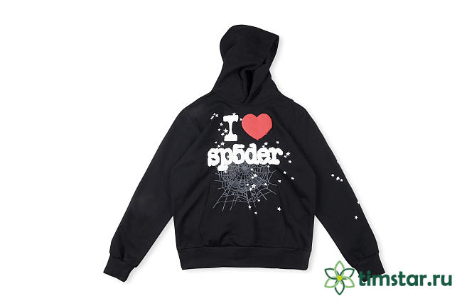 Sp5der 555555 I love Hoodie and Pants a Set black - 1