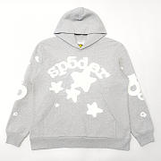 Sp5der FW24 Hoodie Beluga Grey - 1