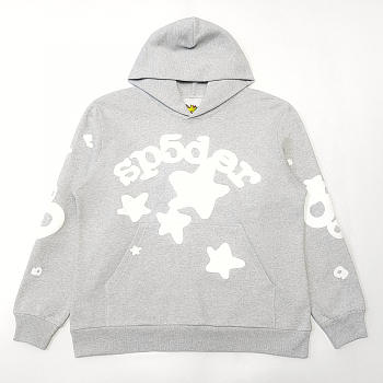 Sp5der FW24 Hoodie Beluga Grey