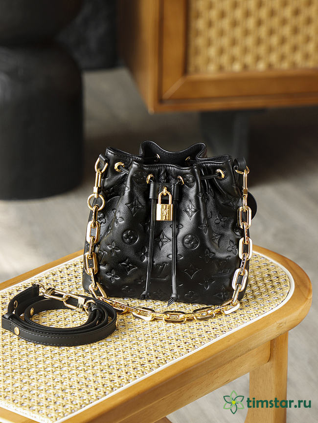 LV COUSSIN BUCKET black High-quality bag 20*10*20CM - 1