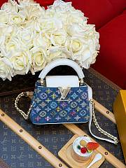 LV Capucines blue High-quality bag 21*13.6*8CM - 4
