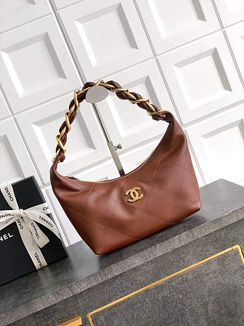 Chanel Hobo High quality brown bag 24x28x8cm