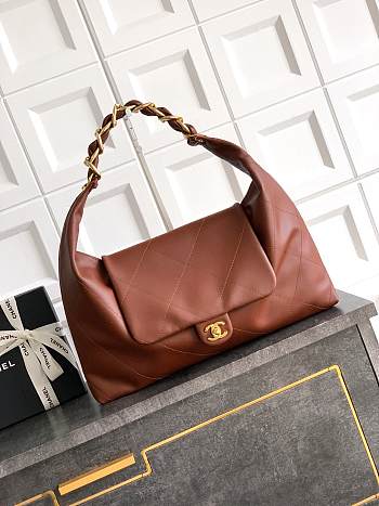 Chanel Hobo High quality brown bag 43×33×7cm