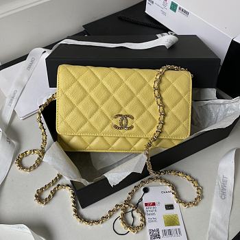 Chanel WOC High quality yellow Bag 19cm