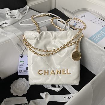 Chanel mini Shopping High quality white Bag 19x20x6cm