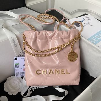 Chanel mini Shopping High quality pink Bag 19x20x6cm