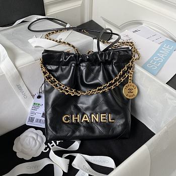 Chanel mini Shopping High quality black Bag 19x20x6cm