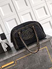 Chanel High quality Large Denim Boston Bag Chain Tote Shoulder Bag 33x20.5X15cm - 1