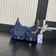 Chanel Classic Denim Quilted Hobo Bag Chain Shoulder Bag 22×31×15.cm - 1
