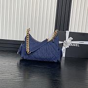 Chanel Classic Denim Quilted Hobo Bag Chain Shoulder Bag 22×31×15.cm - 6