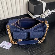Chanel Classic Denim Quilted Hobo Bag Chain Shoulder Bag 22×31×15.cm - 2