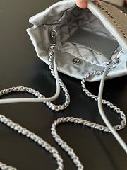 Chanel mini Shopping High quality grey Bag 19x20x6cm - 4