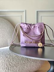Chanel mini Shopping High quality Purple Bag 19x20x6cm - 1