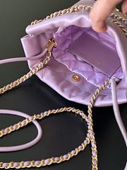 Chanel mini Shopping High quality Purple Bag 19x20x6cm - 4