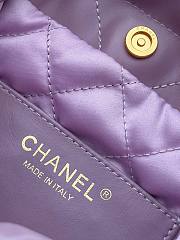 Chanel mini Shopping High quality Purple Bag 19x20x6cm - 3