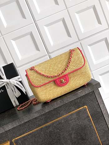 Chanel High quality OHANEL Woven Leather Crossbody Bag 26cm