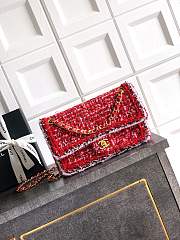 Chanel High quality 25k New Knitting OHANEL red bag 25cm - 1