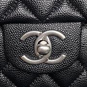 Chanel Silver chain 25B double C logo handle CF mini black bag AS5702 13.5×22.5×6cm - 2