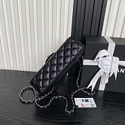 Chanel Silver chain 25B double C logo handle CF mini black bag AS5702 13.5×22.5×6cm - 4