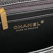 Chanel gold chain 25B double C logo handle CF mini black bag AS5702 13.5×22.5×6cm - 6
