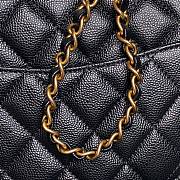 Chanel gold chain 25B double C logo handle CF mini black bag AS5702 13.5×22.5×6cm - 3