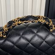 Chanel gold chain 25B double C logo handle CF mini black bag AS5702 13.5×22.5×6cm - 2