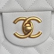 Chanel gold chain 25B double C logo handle CF mini white bag AS5702 13.5×22.5×6cm - 5