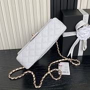 Chanel gold chain 25B double C logo handle CF mini white bag AS5702 13.5×22.5×6cm - 2