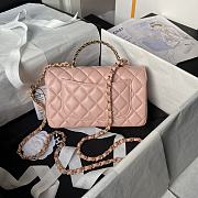 Chanel 24A double C logo handle CF mini pink bag AS4924 - 5