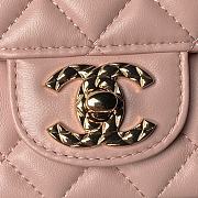 Chanel 24A double C logo handle CF mini pink bag AS4924 - 3