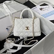 Chanel mini Coco Handle bag white AS2215 13*19*9cm - 1