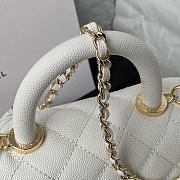 Chanel mini Coco Handle bag white AS2215 13*19*9cm - 3