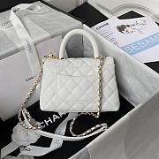 Chanel mini Coco Handle bag white AS2215 13*19*9cm - 2