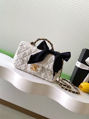 Chanel High quality 25K Velvet Bow CF Handbag 