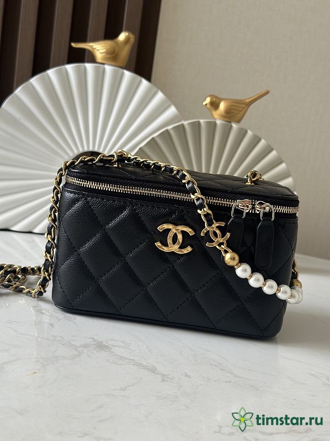 Chanel High quality 25S New Makeup Box Bag black 9.5x17x8cm - 1