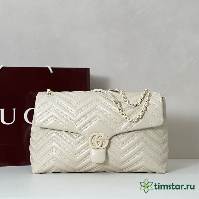 Cucci High quality Marmont white large bag 37.5X21X9cm - 1