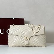 Cucci High quality Marmont white large bag 37.5X21X9cm - 1