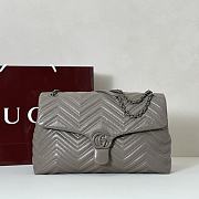 Cucci High quality Marmont large grey bag 850676 37.5X21X9cm - 1