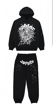 Sp5der SS24 OG Web Black Hoodie and Pants a Set black - 1