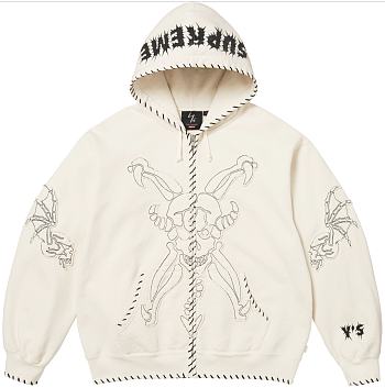 Supreme Y'S BY YOHJI YAMAMOTO ZIP UP HOODED white